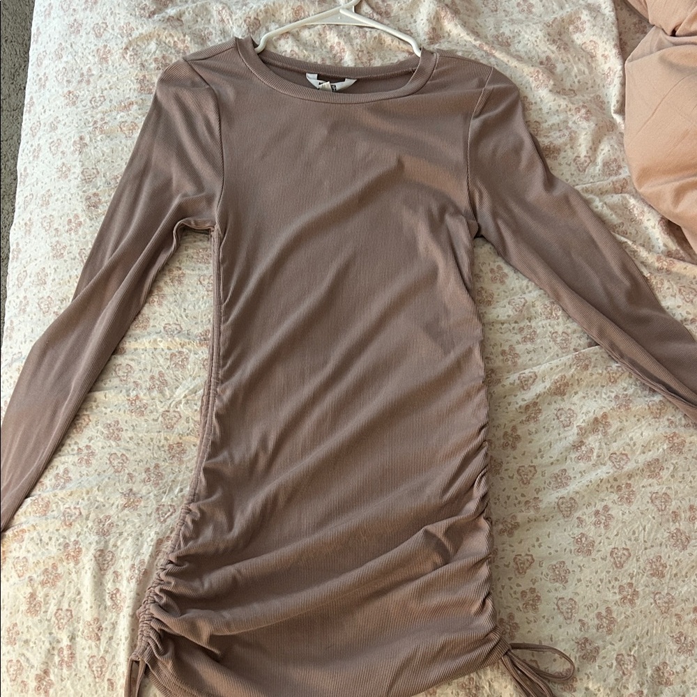 BB Dakota Dusty Pink Long Sleeve Dress (cinches at the sides)